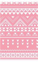 Aztec Design Notebook: Powder Pink: Notebook 6 X 9: Notebook 250 Pages