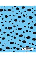 Notebook: Artist Dot On Blue Cover Notebook Journal Diary, 110 Dashed lines pages, 8.5" x 11", Date on top(15 Artist Cover Notebook)