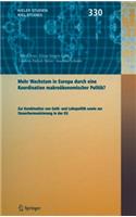 Mehr Wachstum in Europa Durch Eine Koordination Wirtschaftspolitik ?