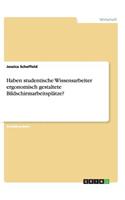 Haben studentische Wissensarbeiter ergonomisch gestaltete Bildschirmarbeitsplätze?