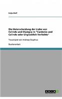 Die Unterscheidung der Liebe von Celinde und Olympia in Cardenio und Celinde oder Unglücklich Verliebte