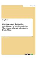 Grundlagen zum Mindestlohn. Auswirkungen in der ökonomischen Theorie und auf den Arbeitsmarkt in Deutschland