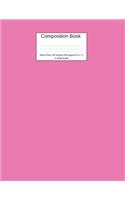 Composition Book Neon Pink 100 sheets/200 pages/8.5 x 11 in. Wide Ruled