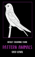 Adult Coloring Book Pattern Animals - Easy Level