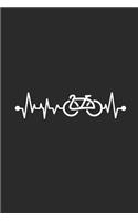 Bicycle Heartbeat: Cycle Sport Notebook, Graph Paper (6 x 9 - 120 pages) Sports Themed Notebook for Daily Journal, Diary, and Gift