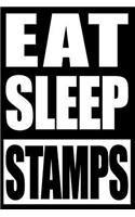 Eat Sleep Stamps Gift Notebook for Stamp Collectors