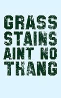 Grass Stains Aint No Thang: Funny Sports Health Journal and Notebook for Boys Girls Men and Women of All Ages. Lined Paper Note Book.