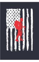 Fourth of July Gift for Hiker - American Flag Hiking Notebook - USA Flag Hiking Journal