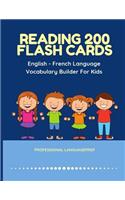 Reading 200 Flash Cards English - French Language Vocabulary Builder For Kids