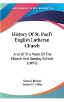 History Of St. Paul's English Lutheran Church