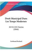 Droit Municipal Dans Les Temps Modernes