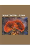 Canine Diabetes - Terms: Absorption, Analog, Basal, Blood Glucose Guidelines, Blood Glucose Testing, Bolus, Carbohydrates, Carryover, Cartridge