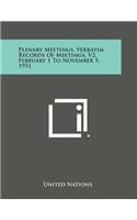 Plenary Meetings, Verbatim Records of Meetings, V2, February 1 to November 5, 1951: (English)