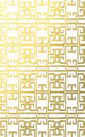 Gold Foil and White Geometric Pattern Notebook