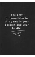 The only differentiator in this game is your passion and your hustle.