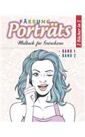 Porträts Färbung - 2 Bücher in 1