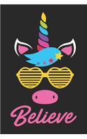 Believe (Unicorn Journal Notebook)