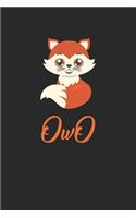 OwO: Furry Fandom. Blank Composition Notebook to Take Notes at Work. Plain white Pages. Bullet Point Diary, To-Do-List or Journal For Men and Women.