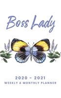 Boss Lady 2020 - 2021 Weekly & Monthly Planner: Hot Boss Lady Planner For 2020 - 2021; Big Custom Planners Gift For Your Boss Lady; Two Year Organizer Book; Agenda & Appointment Calendar Weekly Pl