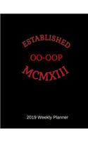 Established MCMXIII OO-OOP 2019 Weekly Planner