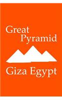 Great Pyramid in Giza Egypt - Lined Notebook with Orange Cover: 101 Pages, Medium Ruled, 6 x 9 Journal, Soft Cover