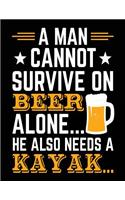 A Man Cannot Survive On Beer Alone... He Also Needs A Kayak
