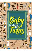 Baby Log Book for Twins: Baby Daily Log Sheets, Baby Log Book Spiral, Baby Tracker For Newborns, Newborn Baby Tracker, Cute Ancient Egypt Pyramids Cover, 6 x 9(13 Baby Log Books for Twins)