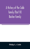 history of the Cobb family (Part IV) Boston Family