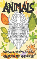Mandala Coloring Books for Adults Relaxation and Stress Relief - Animals