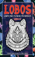 Libros para colorear con animales - Diseños para aliviar el estrés Animal - Animales - Lobos