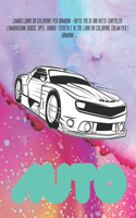 Jumbo libro da colorare per bambini - Auto. Più di 100 auto: Chrysler, Lamborghini, Dodge, Opel, Honda, Toyota e altri. Libri da colorare calmi per i bambini