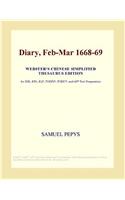 Diary, Feb-Mar 1668-69 (Webster's Chinese Simplified Thesaurus Edition)