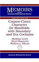 Connes-Chern Character for Manifolds with Boundary and Eta Cochains