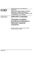 Airport Funding: Changes in Aviation Activity Are Reflected in Reduced Capacity Concerns