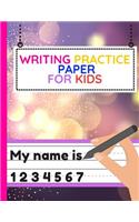 Writing Practice Paper for Kids