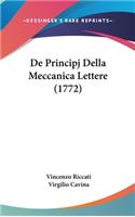 De Principj Della Meccanica Lettere (1772)