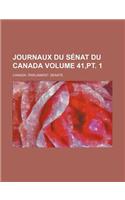Journaux Du Senat Du Canada Volume 41, PT. 1