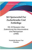 365 Speisezettel Fur Zuckerkranke Und Fettleibige