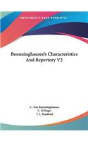Boenninghausen's Characteristics and Repertory V2