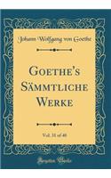 Goethe's Sämmtliche Werke, Vol. 31 of 40 (Classic Reprint)