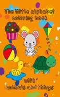 little alphabet coloring book with animals and things