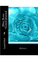 Blue Rose Lined Journal