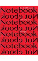 Dot Grid Notebook 1/8 Inch Squares 160 pages: Notebook Not Ebook with red cover, 8.5"x11" 1/8 inch dot grid graph paper, perfect bound, ideal for structuring sketches