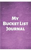 My Bucket List Journal