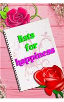 lists of happiness journal: Week by week Journaling Inspiration for Positivity, Balance, and Joy (6*9 in 100 pages).