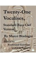 Twenty-One Vocalises, Standard Bass Clef Version