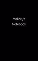 Mallory's Notebook: Notebook / Journal / Diary - 6 x 9 inches (15,24 x 22,86 cm), 150 pages.