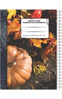 Graph Paper Composition Notebook: 110 Pages - Quad Ruled 4x4 - 8.5" x 11" Autumn Large Notebook with Grid Paper - Math Notebook For Students