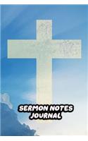 Sermon Notes Journal: For Women Prayer Notebook Worship Activity Book - Cross In The Sky Painting Print
