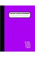 Graph Paper Notebook. Quad Ruled-4 Squares Per Inch: Grid Notebook/Graph Paper Composition/Grid Paper Journal 8.5x11 in. Violet